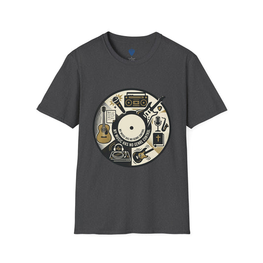 My Music Has No Genre — Vintage Music Vinyl Record T-Shirt