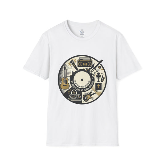 My Music Has No Genre — Vintage Music Vinyl Record T-Shirt